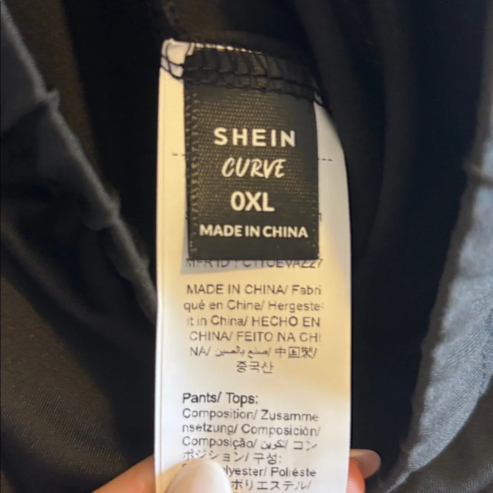 NWOT SHEIN Black Leggings, Full Length, Size 0XL (12) - Picture 5 of 5